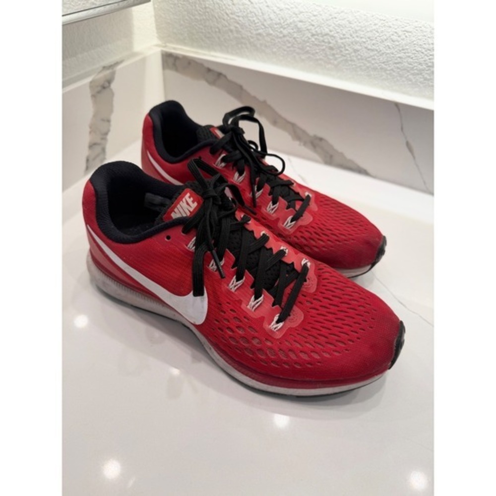 Nike Air Zoom Pegasus 34 Womens Red White Running Shoes 887017-601 Size 8 - Picture 3 of 6